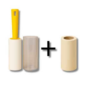 Brosse adhésive et sa recharge
